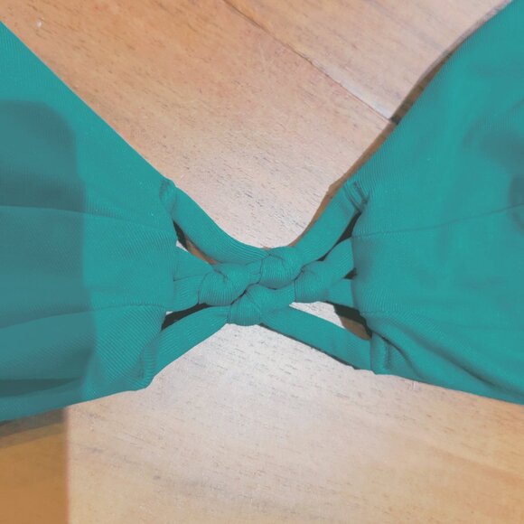 O’Neill Saltwater Teal Triangle Knot Bikini + Ruched Cheeky Bikini Bottom Set - Picture 11 of 11